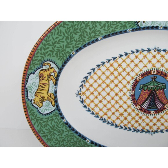 Essex Collection Katmandu By Kate Williams 14 1/2" Oval Platter EUC - Picture 4 of 9